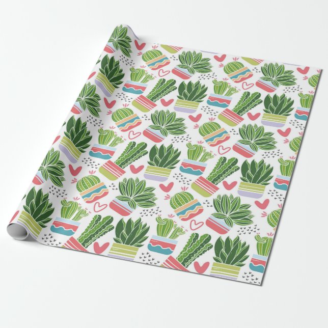 Cactus Presentpapper (Utrullad)