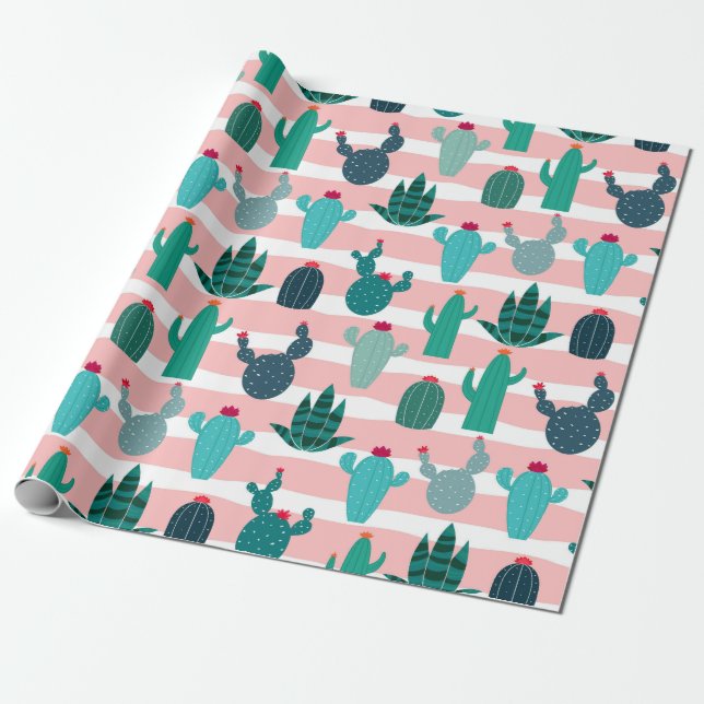 Cactus Presentpapper (Utrullad)