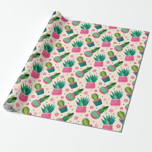 Cactus Presentpapper (Utrullad)