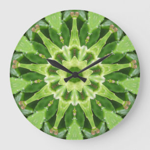 Cactus Prickle Frenzy Fractal Stor Klocka