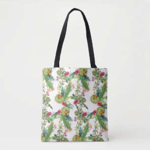 Cactus Print Tote Tygkasse