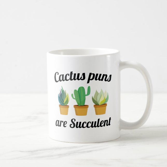 Cactus Puns är suckuskulära Kaffemugg (Höger)