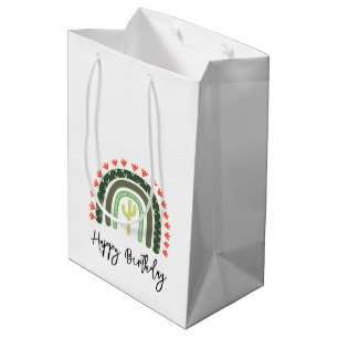 Cactus Rainbow Grattis på födelsedagen Modern Dese