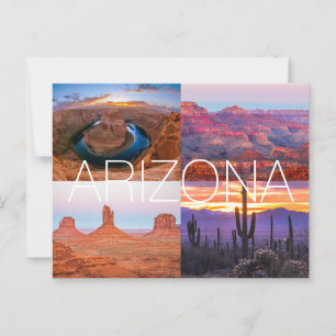 Cactus Red Sten Sunset Nature Landscapes Arizona Vykort
