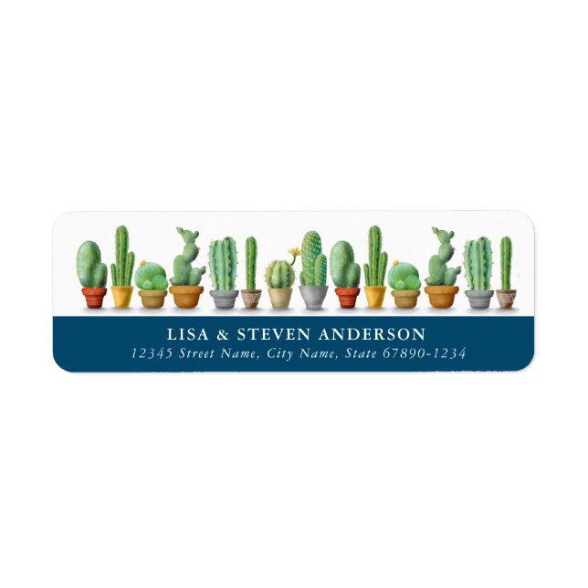 Cactus Returetiketters Returadress Etikett (Framsidan)