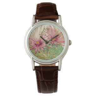 Cactus Rosa Blommars Armbandsur