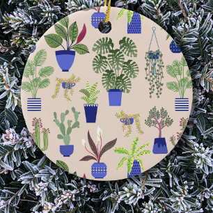 Cactus  Rosa Julgransprydnad Keramik