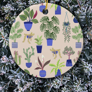 Cactus  Rosa Julgransprydnad Keramik