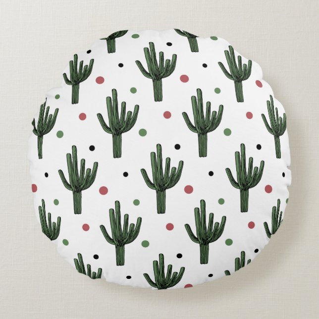 Cactus Rund Kudde (Framsidan)