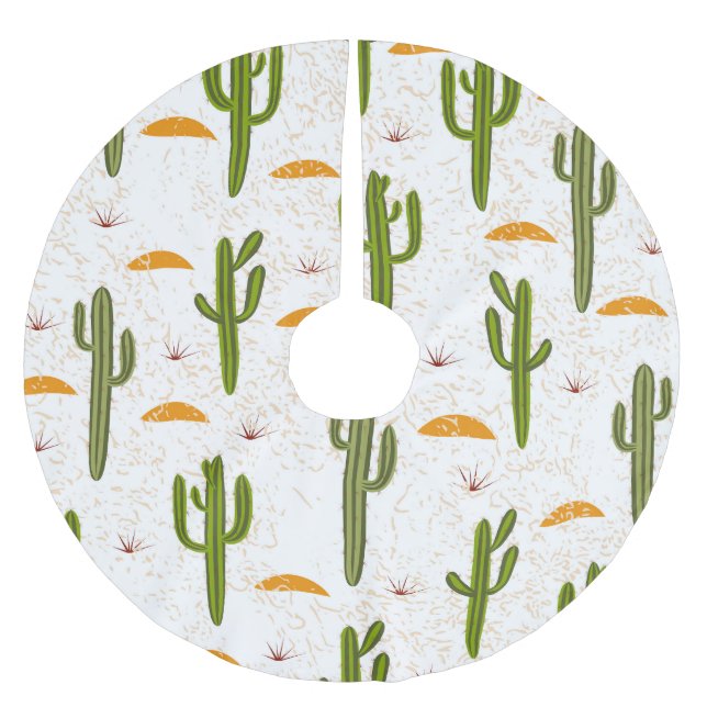 Cactus Sand: Mexikanska Stil sjölösa. Julgransmatta Borstad Polyester (Framsidan)