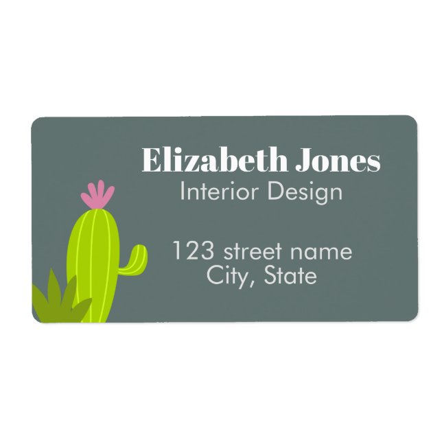 Cactus Shipping Labels Fraktsedel (Framsidan)