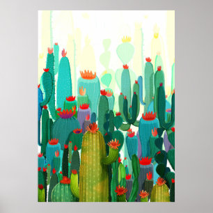 Cactus Skriv ut En hel del aktuarier Poster