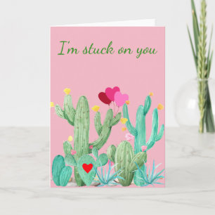 Cactus Southwest Desert Succulent Valentine Day Kort