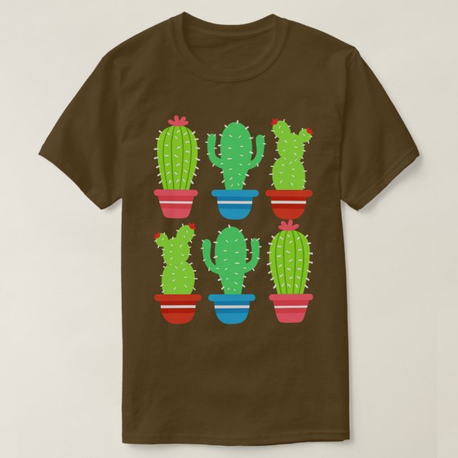 Cactus Succulants  T Shirt (Design framsida)