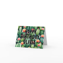 cactus succulations-fabrikens egna födelsedagskort