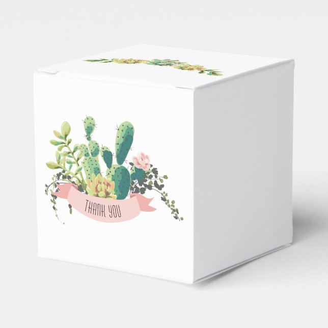 Cactus Succulent Boho Rustic Presentaskar (Framsidan Sidan)