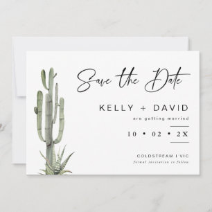 Cactus Succulent Bröllop spara datum Card Inbjudningar