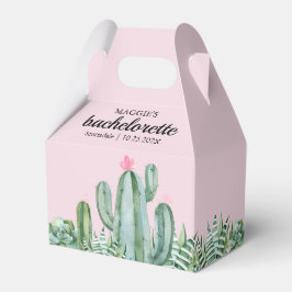 Cactus Succulent Desert Bachelorette Rosa Presentaskar