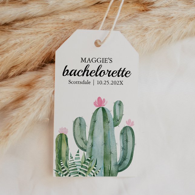 Cactus Succulent Flower Bachelorette Favor Presentetikett (Skapare uppladdad)