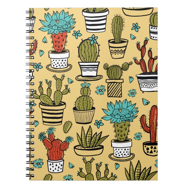 Cactus Succulent: Hand plockade Sketch Anteckningsbok (Framsidan)
