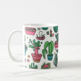 Cactus Succulent Mönster Kaffemugg