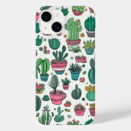 Cactus Succulent Mönster Phone Case