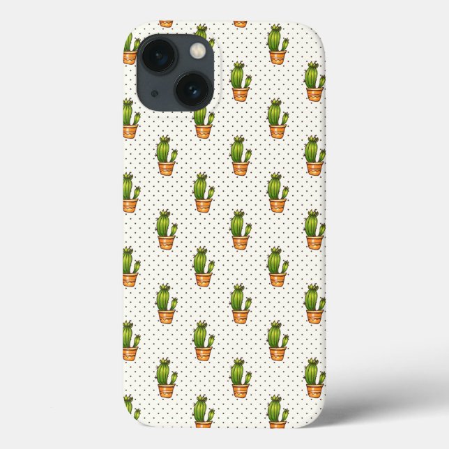 Cactus & Succulent Polk Dot Mönster (Baksida)