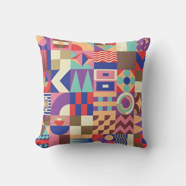 Cactus Succulent: Sketch Stil Doodle Kudde (Framsida)