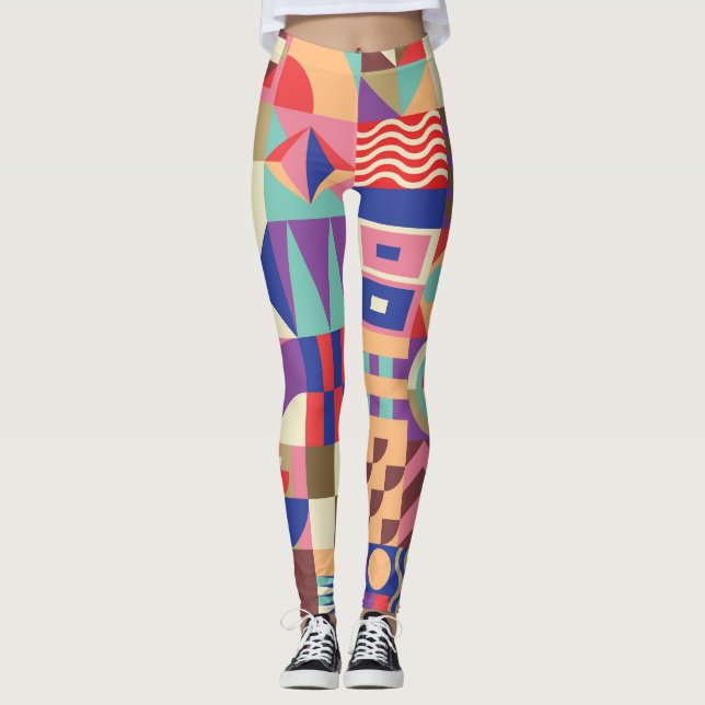 Cactus Succulent: Sketch Stil Doodle Leggings (Framsida)