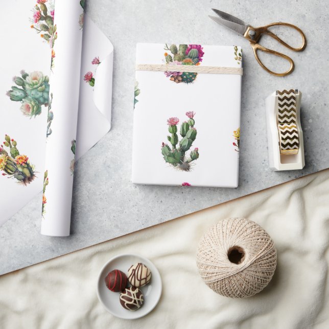 Cactus Succulent Tropical Presentpapper (Hantverk)
