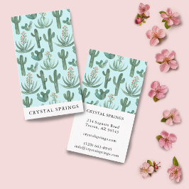Cactus Succulents Botanical Plants Modern Chic Visitkort