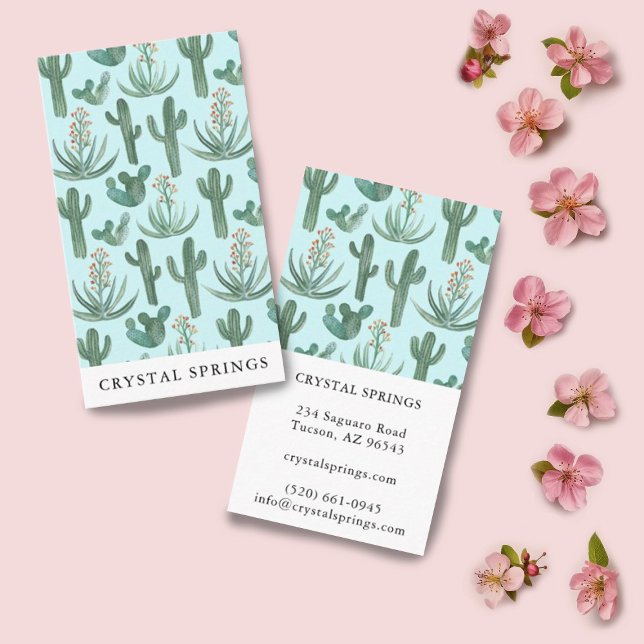 Cactus Succulents Botanical Plants Modern Chic Visitkort (Skapare uppladdad)