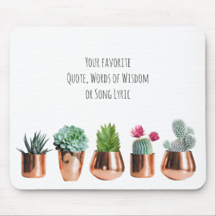 Cactus Succulents Ditt favoritcitat, Sång Lyric Musmatta