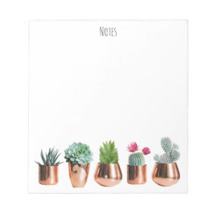 Cactus & Succulents i Ro Guld Pots Anteckningsblock