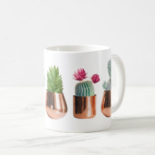 Cactus & Succulents i Ro Guld Pots Kaffemugg