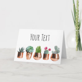 Cactus & Succulents i Ro Guld Pots Kort