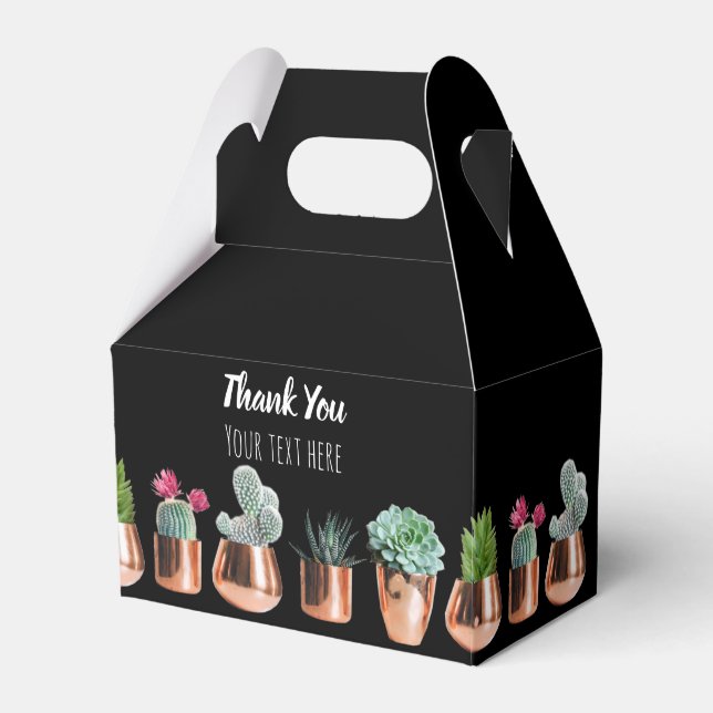 Cactus & Succulents i Ro Guld Pots Presentaskar (Framsidan Sidan)