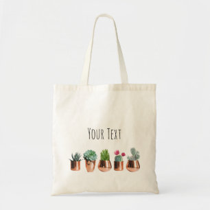 Cactus & Succulents i Ro Guld Pots Tygkasse