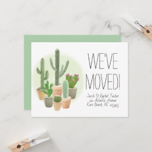 Cactus Succulents New Home Flytta Notification Inbjudningar