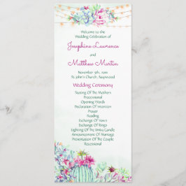 Cactus Succulents String Ljus Bröllopsprograms Program