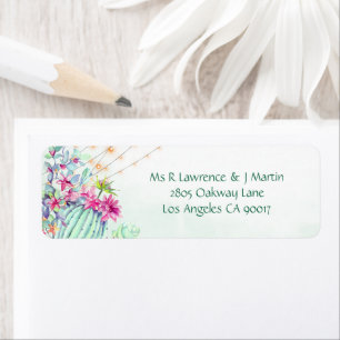 Cactus Succulents String Ljus Returadress Etikett