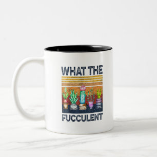 Cactus Succulents Vad fuktets Två-Tonad Mugg
