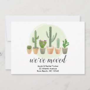 Cactus Succulents Vi har flyttat Flytta Announceme Inbjudningar