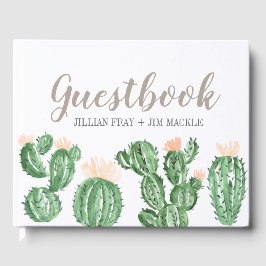 Cactus succulous bröllop guestbook gästböcker