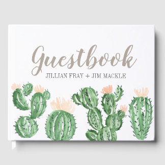 Cactus succulous bröllop guestbook gästböcker