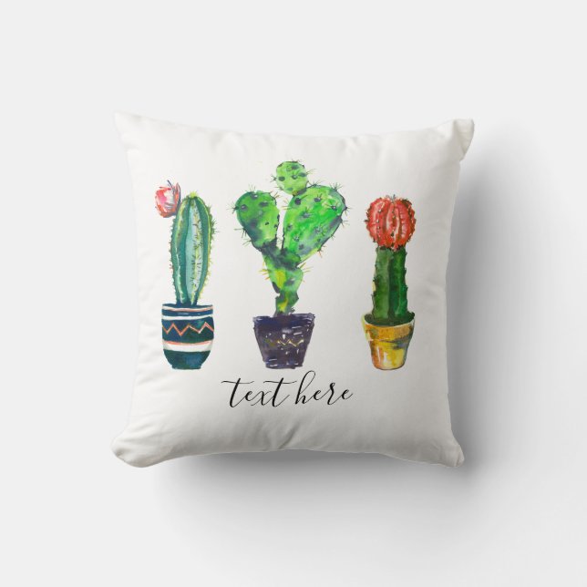 cactus, succulous, water color, fiesta, mexican, kudde (Framsida)