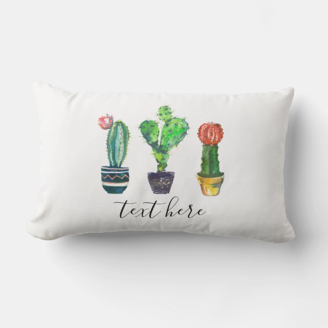 cactus, succulous, water color, fiesta, mexican, lumbarkudde (Framsida)