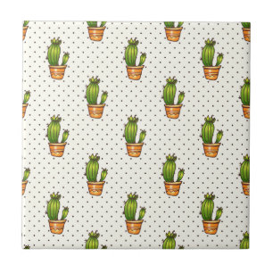 Cactus & Succult Polk Dot Mönster Kakelplatta