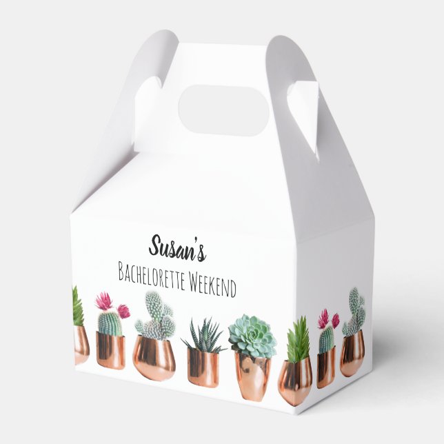 Cactus Sukkulenter Möhippa Weekend Festgåva Presentaskar (Framsidan Sidan)