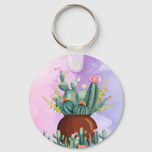 Cactus Sunrise Keychain Nyckelring